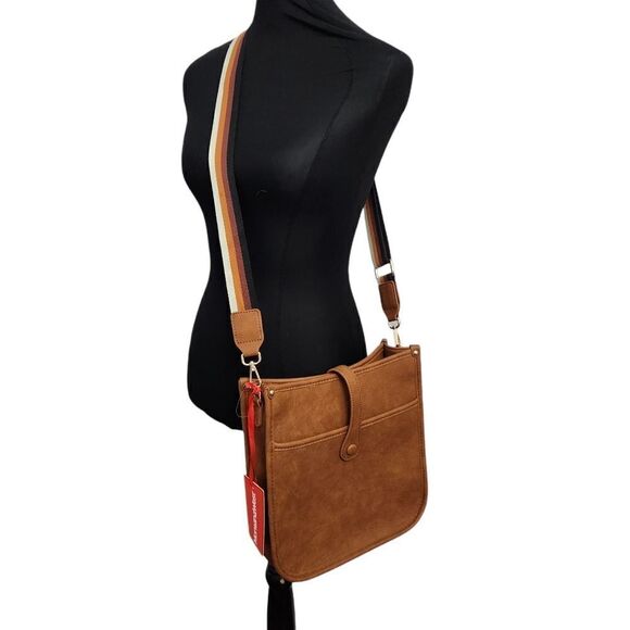 Montana West Handbags - Montana West Purse New Shoulder Bag PU Leather Brown Medium
